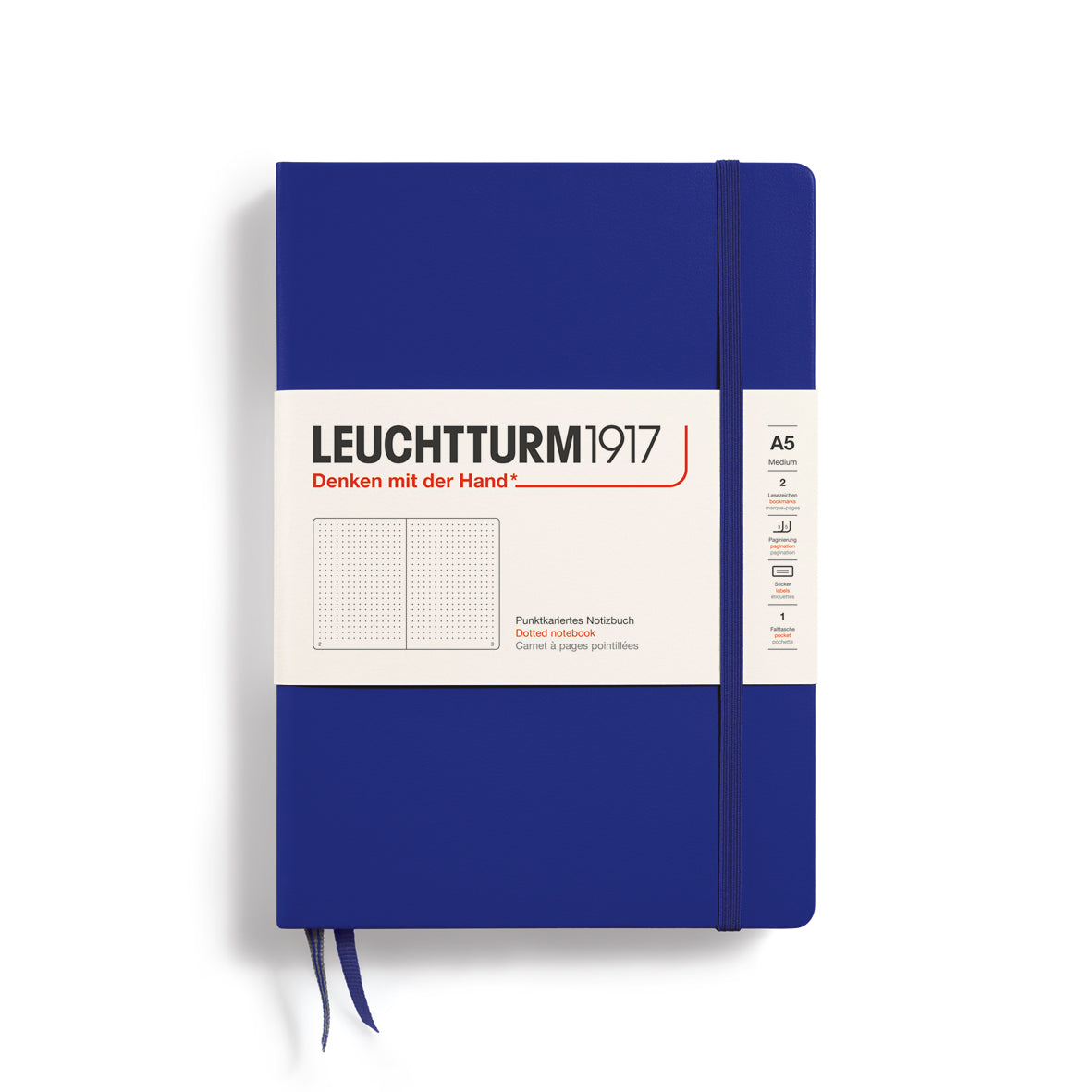 Leuchtturm1917 Hard Cover A5 Notebook Dotted - Ink